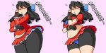 1_girl 1girl alternate_costume chubby clothed cosplay female filia_(skullgirls) impossible_clothes kanzuki_karin long_hair multiple_views panties purple_hair skullgirls street_fighter underwear