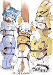  anthro areola ball_gag barefoot bat big_breasts blue_eyes blue_hair blush bondage breasts canine captured crossover daigaijin digimon dildo female fox furry gag green_eyes hair krystal looking_at_viewer nipples nude renamon rouge_the_bat sega sex_toy sonic_(series) star_fox toes vibrator video_games white_hair 