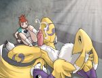 2girls anthro cum cute digimon digimon_tamers ejaculation feet female_on_futa footjob footwear fur furry futa_with_female futanari heart ittoryu24 lying muscular muscular_female orange_hair panties partially_clothed penis pink_panties ponytail renamon rika_nonaka shirt sock_on_penis sockjob socks underwear