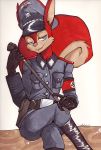 furry furzi male nazi nazifur no_sex riding_crop solo uniform