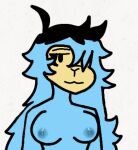  :3 black_eyes black_hair blue_fur blue_hair blue_nipples breasts rafaela_mart slendytubbies slendytubbies_oc teletubbies 