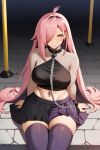  1girl ai_generated big_breasts cleavage long_hair nenefthivt pink_hair shirt skirt solo tagme vtuber 