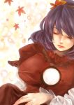  absurd_res high_res kiguchiko lips purple_hair short_hair sleeping solo touhou yasaka_kanako 