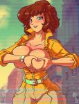  april_o&#039;neil big_breasts erozama freckles heart-shaped_boob_challenge heart_hands hentai-foundry teenage_mutant_ninja_turtles 