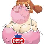 big_breasts blush breast_expansion breasts cleavage female gigantic_breasts large_breasts nipples woot