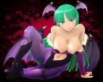  1girl adder cleavage demon_girl high_res morrigan_aensland nipples nude smile succubus uncensored vampire_(game) wings 