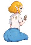  2_girls absurd_res alluring alternate_costume ass clothed gonzarez high_res multiple_girls princess_zelda purah simple_background the_legend_of_zelda the_legend_of_zelda:_tears_of_the_kingdom white_background 