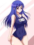  1girl blue_eyes blue_hair dream_c_club gumumu gununu_(pixiv) highres long_hair reika_(dream_c_club) school_swimsuit swimsuit 