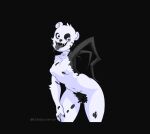  1girl 4inkuniverse anthro anthro_only bear bear_(game) bear_alpha bear_girl furry furry_only horror_(theme) ito_(bear) junji_ito medium_breasts monochrome nude_female pussy roblox roblox_game sharp_teeth signature tagme tongue_out twitter_username ursid ursine white_body white_fur 