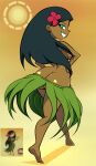 17:10 1girl 1girl 1girls ass ass_crack back_view barefoot big_ass big_breasts big_breasts black-haired_female black_hair breasts butt_crack calumba cartoon_network dark-skinned_female dark_skin dexter's_laboratory feet female_only flower full_body glistening_skin grass_skirt green-eyed_female green_eyes hair_flower hands_on_hips hawaiian high_res hula human leaf_skirt long-haired_female long_black_hair long_hair looking_back no_panties no_shoes pepipopo questionable shiny_butt sideboob skirt smile soles source_request standing tagme toes topless topless_female tropical walking