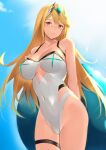 1girl 1girl 1girl 2d 2d_(artwork) 2d_artwork adult adult_female arm_behind_back bare_arms bare_chest bare_hands bare_hips bare_legs bare_shoulders bare_skin bare_thighs belly_button big_breasts big_breasts big_breasts bikini blonde-haired_female blonde_eyebrows blonde_female blonde_hair blonde_hair_female blue_sky busty_female busty_girl cleavage closed_mouth_smile clouds collarbone curvaceous curvaceous_body curvaceous_female curvaceous_figure curvaceous_hips curvy curvy_body curvy_female curvy_figure curvy_hips day daylight daytime digital digital_art digital_drawing digital_drawing_(artwork) digital_media digital_media_(artwork) exposed_arms exposed_chest exposed_hips exposed_legs exposed_shoulders exposed_skin exposed_thighs female_focus female_only fingers grin groin hair_between_eyes hair_ornament hair_ornaments hand_behind_back hand_on_breast hand_on_chest hand_on_own_breast hand_on_own_chest head_tilt high_res high_resolution hourglass_figure inframammary_fold inguinal_crease inguinal_ligament large_boobs lean_figure legs_closed legs_together light_smile long_hair looking_at_viewer looking_down looking_down_at_viewer mature mature_female mythra_(xenoblade) narrow_waist navel nervous nervous_expression nervous_face nervous_female nervous_smile nipple_bulge one-piece_bikini outdoor outside outside saisarisu shoulders shy shy_expression shy_female shy_girl shy_smile simple_background sky slender_body slender_waist slim_waist smile smiley_face smiling_at_viewer standing swimsuit swimwear thick_thighs thighs thighs_together tilted_head upper_body white_bikini white_one-piece_bikini white_swimsuit white_swimwear wide_hips xenoblade_(series) xenoblade_chronicles_2 yellow-eyed_female yellow_eyes