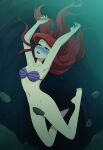 1girl ariel_(the_little_mermaid) asphyxiation disney drowned drowning female labreed solo tagme the_little_mermaid underwater