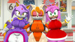 3girls adult_version aged_up amy_rose anthro blaze_the_cat cream_the_rabbit female mikumikudance mmd posing sega silverteam2017 sonic_the_hedgehog_(series)