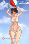 1girl 1girl 1girl alluring atlus bikini cleavage female_only makoto_niijima medium_breasts persona persona_5 sega short_hair silf tagme white_skin xelaroseart