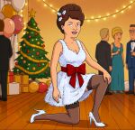 dress high_heels king_of_the_hill kneel peggy_hill stockings thighs