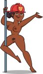chief_fire_blaze_(total_dramarama) codl commission commission_art dark-skinned_female nude_female total_drama_island total_dramarama