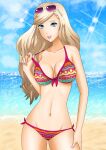 1girl 1girl 1girl alluring ann_takamaki atlus big_breasts bikini blue_eyes female_only looking_at_viewer persona persona_5 rrl0215 sega swimsuit