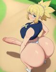 1futa ai_generated ass big_ass breasts dr._stone erection fundoshi fundoshi_futanari fundoshilover101 futanari huge_ass kohaku_(dr._stone) tabi_socks