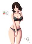 1girl 1girl alluring atlus bra brown_hair cleavage female_only makoto_niijima panties persona persona_5 red_eyes sega silf sonicheroxd tagme underwear white_skin