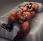 1boy armpits bara bear boots braford cum facial_hair furry gay jerking_off male male_only masculine masturbation muscle muscular no_humans nude pecs penis solo solo_focus work_boots