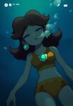 1girl ai_generated drowned drowning female labreed mario_(series) nintendo princess_daisy solo underwater