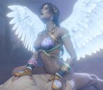 1boy 1girl athletic_female athletic_male cfnm female_abs fit_female fit_male miary_zo naked_from_the_waist_down_female namco penis_in_pussy sex silver_fighting_god straight_sex tekken tekken_8 wings zandrinya