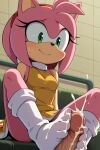 ai_generated amy_rose cum hedgehog_girl mobian_(species) pink_hair sonic_the_hedgehog_(series) tagme