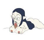 2d 2d_(artwork) 2d_artwork cartoon cum cum_on_breasts cum_on_face disney erection light-skinned_female light_skin lilith_clawthorne millim paizuri paizuri_lead_by_female penis the_owl_house