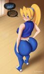 1girl ai_generated alternate_version_available ass big_ass breasts capcom ciel_(rockman) fundoshi fundoshilover101 huge_ass mega_man tabi_socks