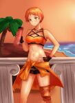 1girl alluring beach bikini fire_emblem fire_emblem:_three_houses intelligent_systems leonie_pinelli nintendo orange_eyes orange_hair short_hair swimsuit zipperqr