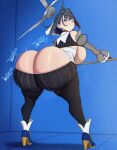 1girl ai_generated ass big_ass big_breasts breasts fundoshilover101 gigantic_ass hololive huge_ass huge_breasts ouro_kronii