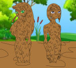 1girl 2_girls breasts covered_in_mud edit mud muddy nipples nude nude raven_(dc) starfire swamp tagme teen_titans