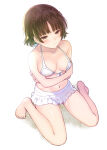 10s 1girl 1girl alluring artist_name artist_request atlus back-tie_bikini bare_legs bare_shoulders barefoot bikini bikini_skirt birthday black_hair blush braid breasts brown_hair cleavage closed_mouth collarbone crown_braid feet female_focus front-tie_bikini_top front-tie_top full_body half-closed_eyes halterneck happy_birthday long_sleeves looking_at_viewer looking_to_the_side makoto_niijima medium_breasts navel persona persona_5 red_eyes sega seiru_(prairie) short_hair side-tie_bikini_bottom side-tie_bottom silf simple_background sitting skirt small_breasts smile standing swimsuit thighs water white_background white_bikini white_skirt