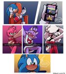 amy_rose blaze_the_cat cell_phone cellphone christmas_outfit lanolin_the_sheep miles_"tails"_prower mobian_(species) rouge_the_bat silver_the_hedgehog sonic_the_hedgehog sonic_the_hedgehog_(series) tagme tangle_the_lemur whisper_the_wolf