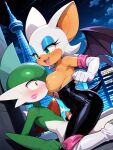 ai_generated gallade mobian_(species) mobian_bat pokemon rouge_the_bat sonic_the_hedgehog_(series) tagme