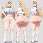 1girl ai_generated ass big_ass breasts fundoshi fundoshilover101 huge_ass mythra_(xenoblade) nintendo tabi_socks xenoblade_(series)