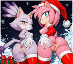 2girls ai_generated amy_rose blaze_the_cat christmas female holidays katalystnya nude sega sonic_the_hedgehog_(series) tagme