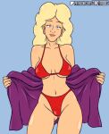 1girl 20th_century_fox 20th_century_studios bikini blonde_hair breasts cindymides fox_corporation hulu king_of_the_hill milf nancy_hicks_gribble red_bikini sexy solo_female under_boob