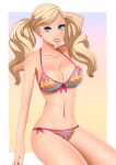 1girl 1girl 1girl alluring ann_takamaki atlus big_breasts bikini blonde_hair female_only light-skinned_female light_skin persona persona_5 rrl0215 solo_female tagme