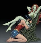2_girls amazon armpits arms_behind_head arms_up bangs bare_arms bare_legs bare_shoulders barefoot batman_(series) black_background black_hair black_lipstick blue_skirt bracer breasts brown_hair chair cleavage closed_eyes collarbone couple dc_comics dcau diana_prince duo eyeshadow feet female/female female_only femdom femsub fortunadoe fortunadoe_(artist) glowing glowing_eyes gold_jewelry gradient gradient_background green_eyes green_eyeshadow green_leotard green_skin grey_background grin heroine implied_oral implied_sex jewelry justice_league justice_league_unlimited kneel leaf leaf_clothing leaning leaning_back leaning_forward leaves legs leotard lezdom lips lipstick long_hair looking_at_another love makeup medium_breasts mind_control miniskirt multicolored_background multiple_girls mutual_yuri naughty_face neck on_chair pamela_isley parted_bangs parted_lips plant_girl pleated_skirt poison_ivy red_tubetop relaxing romantic romantic_couple side_slit silver_jewelry sitting sitting_on_chair skirt smile star star_(symbol) star_print straight_hair strapless strapless_leotard superhero_costume superheroine supervillainess themysciran thighs tiara tubetop two-tone_background villainess vines wavy_hair wonder_woman wonder_woman_(series) yuri