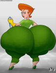 annoyed annoyed_expression butt_expansion dat_ass dexter's_laboratory dexter's_mom dumptruck_ass gigantic_ass ignantastro looking_back orange_hair stardustpapi