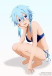 1girl 2d 2d_(artwork) 2d_artwork alluring arm_support bare_arms bare_calves bare_chest bare_hands bare_hips bare_knees bare_legs bare_midriff bare_shoulders bare_skin bare_soles bare_thighs bare_toes barefoot bikini bikini_bottom bikini_only bikini_top blue-eyed_female blue-haired_female blue_bikini blue_bikini_bottom blue_bikini_top blue_eyebrows blue_eyes blue_hair blue_string_bikini blue_swimsuit blue_swimwear blush blush_face blushing_at_viewer blushing_female blushing_lines breasts calves cleavage collarbone digital digital_art digital_drawing digital_drawing_(artwork) digital_media digital_media_(artwork) elbows exposed_arms exposed_chest exposed_hips exposed_legs exposed_midriff exposed_shoulders exposed_skin exposed_thighs exposed_toes feet female_focus female_only fingers full_body hair_between_eyes half-dressed half_naked halterneck head_tilt high_res high_resolution knees lean_figure legs legs_folded long_hair looking_at_viewer looking_sideways looking_to_the_side medium_breasts midriff naked_female naked_woman narrow_waist navel nude nude_female nudity open_mouth open_mouth_smile parted_lips semi_nude shoulders shugo19 side-tie_bikini sidelocks simple_background sinon slender_body slender_waist slim_waist squatting squatting_female string_bikini swimsuit swimwear sword_art_online thighs tilted_head toes