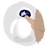 1boy 1girl 1girl cum cum_on_face disney duo erection eve_(wall-e) facial happy human male penis pixar robot sex simple_background straight wall-e