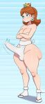 1futa ai_generated ass big_ass breasts erection erection_under_clothes fundoshi fundoshi_futanari fundoshilover101 futanari huge_ass mario_(series) nintendo princess_daisy tabi_socks topless