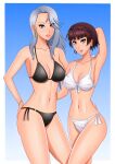 1girl 2_girls alternate_costume atlus big_breasts bikini cleavage female_only makoto_niijima persona persona_5 rrl0215 sae_niijima sega silf silfs swimsuit