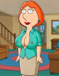 big_breasts dress erect_nipples_under_clothes family_guy lois_griffin no_bra