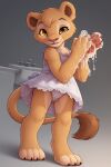 dress furry furry_female lion lion_girl panties