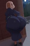 1girl ai_generated ass big_ass breasts dark_skin dress fundoshilover101 huge_ass original original_character