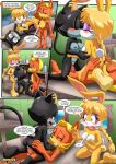 1boy 1girl 2_girls acceptance anthro antoine_d'coolette ass balls barefoot bbmbbf bisexual bisexual_female blush breasts bunnie_rabbot comic couple cowgirl_position doggy_position ebony_the_cat feet female/female how_many_times_per_day_(comic) imminent_impregnation impregnation_request insemination_request kissing male male/female mobius_unleashed nipples no_going_back nude oral oral_sex palcomix penis permanent pussy pussylicking raw_sex reverse_spitroast sega sega sex sonic_the_hedgehog_(series) swinger threesome throuple unprotected_sex vaginal_penetration vaginal_sex