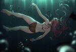 1girl ai_generated anime_girl asphyxiation doki_doki_literature_club drowned drowning female labreed monika_(doki_doki_literature_club) solo underwater